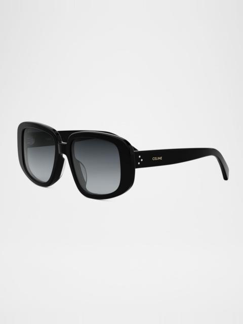 CELINE Bold 3 Dots Acetate Shield Sunglasses
