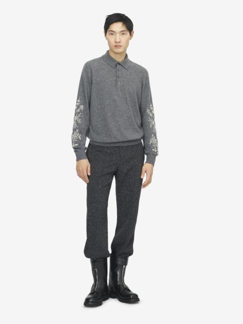 Alexander McQueen Floral Embroidery Polo Shirt