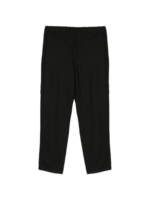 elasticated tapered trousers