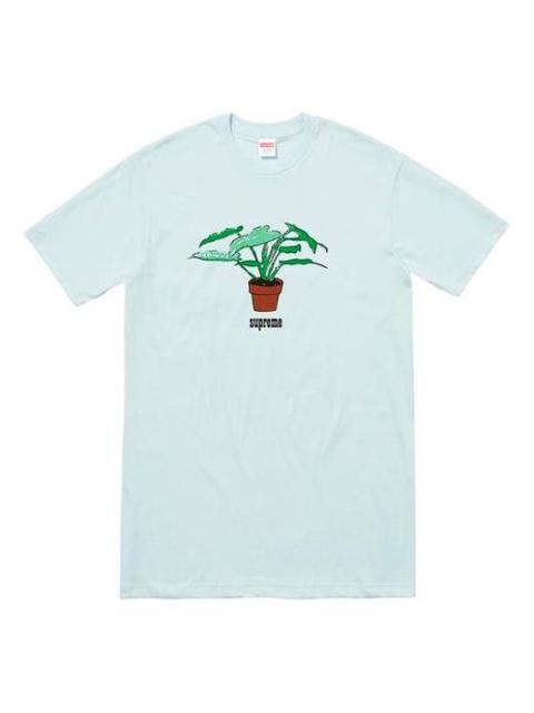 Supreme Supreme FW17 Plant Tee Pale Blue Bonsai Printing Short Sleeve Unisex SUP-SS18-671