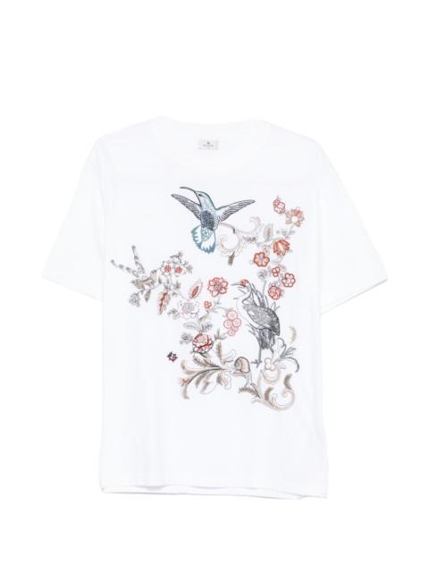 Etro floral-embroidered T-shirt