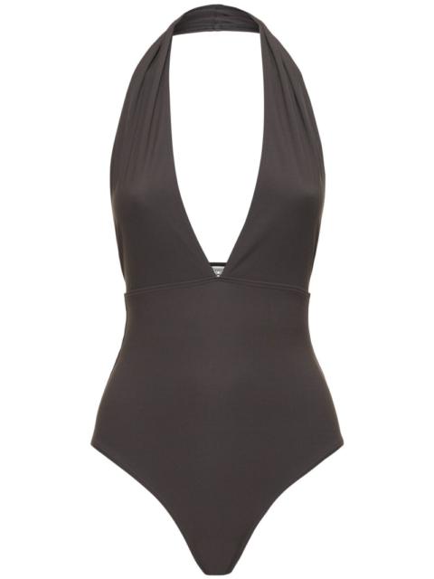 Halter neck one piece swimsuit