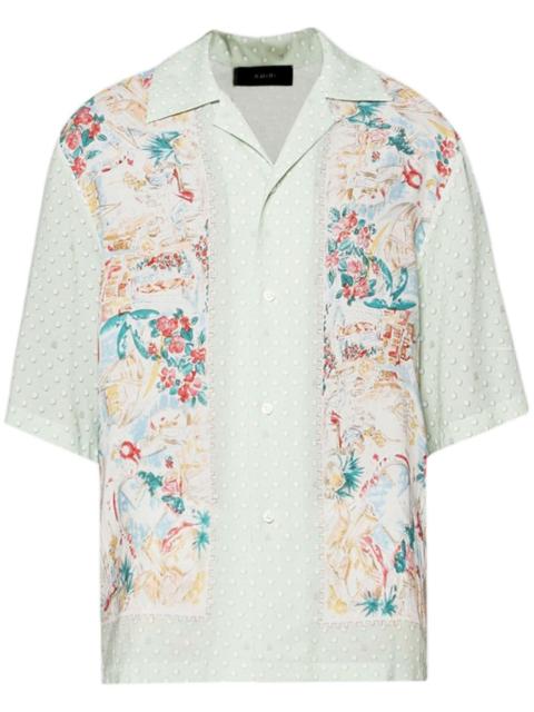 AMIRI floral-print bowling shirt