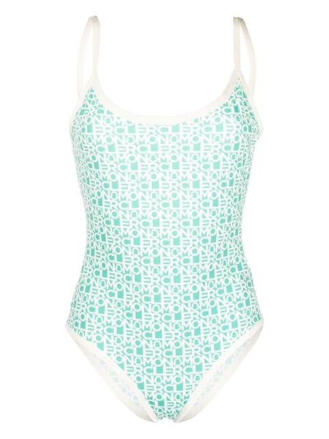 all-over logo-print swimsuit