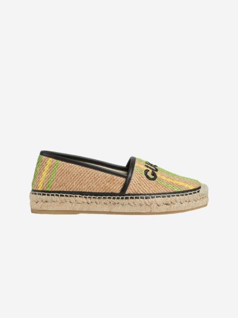 Gucci Logo Canvas Espadrille Flats