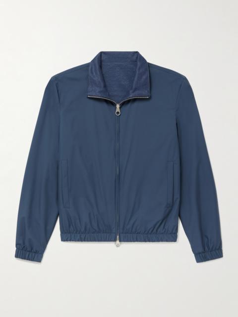 Loro Piana Reversible Storm System® Jersey and Twill Bomber Jacket