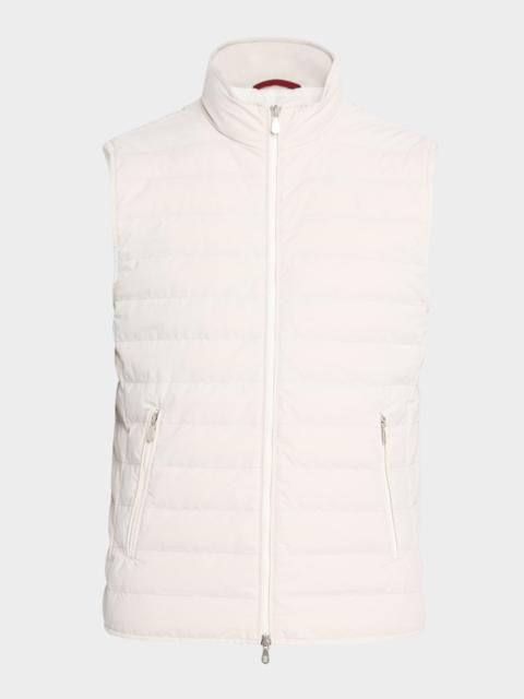 Brunello Cucinelli Men's Down Quilted Nylon Full-Zip Vest
