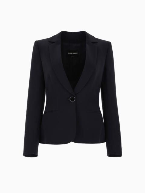 GIORGIO ARMANI Mulberry silk single-breasted jacket