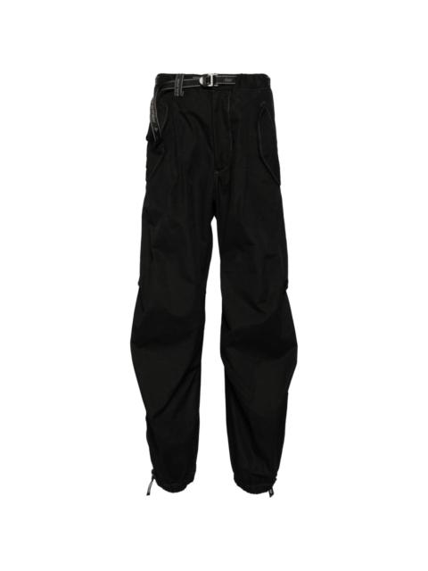 side-zip tapered trousers