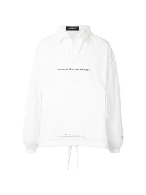 slogan-print windbreaker