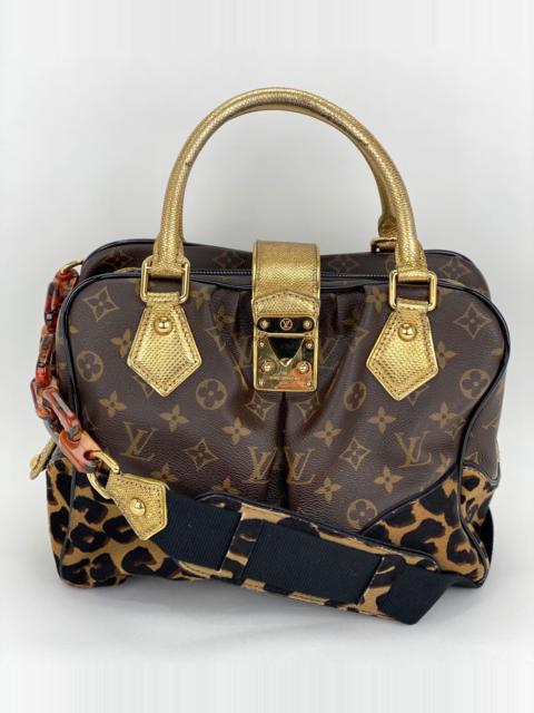 Louis Vuitton Limited Edition Adele Monogram Leopard Snake Trim Shoulder Bag Preowned