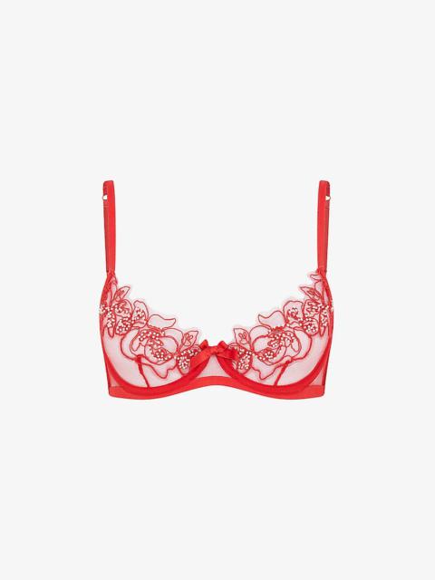 Agent Provocateur Lindie embroidered underwired mesh bra
