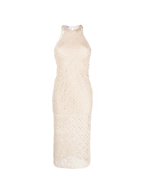 Arrows crochet midi dress