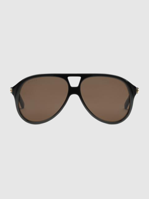 GUCCI Aviator frame sunglasses