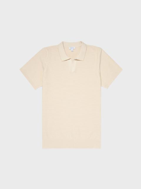 Open Textured Polo Shirt