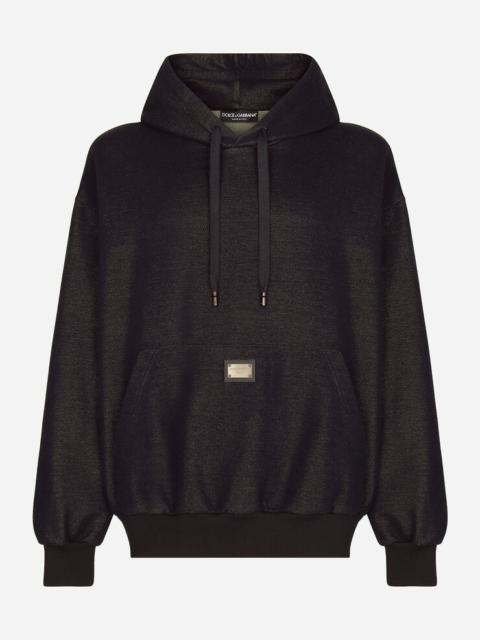 Dolce & Gabbana Jersey hoodie with logo tag