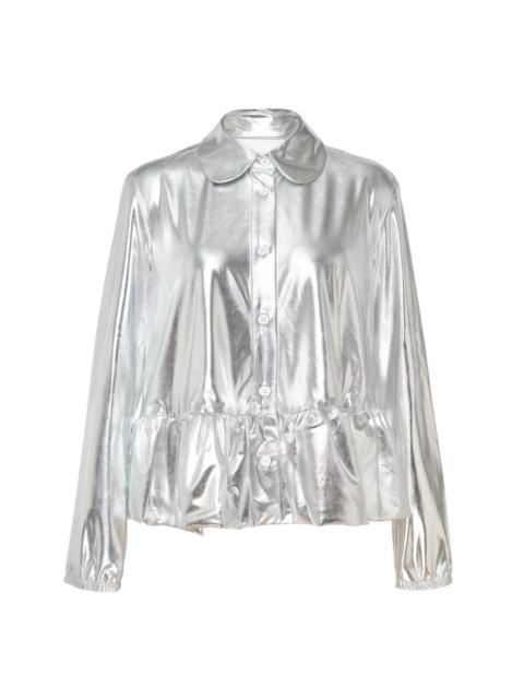 MELITTA BAUMEISTER Metallic Ruffle Shirt