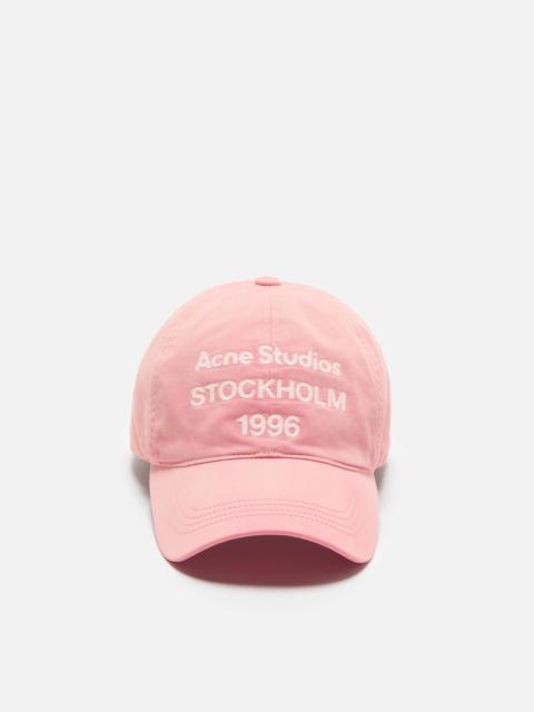 Acne Studios Washed logo baseball cap - Tango pink