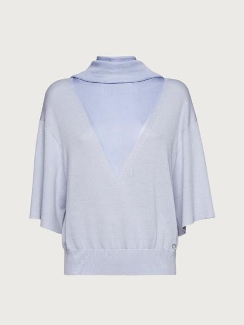 FERRAGAMO SWEATER WITH INLAY