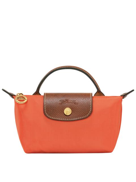 Longchamp Le Pliage Original Pouch with handle Orange - Recycled canvas