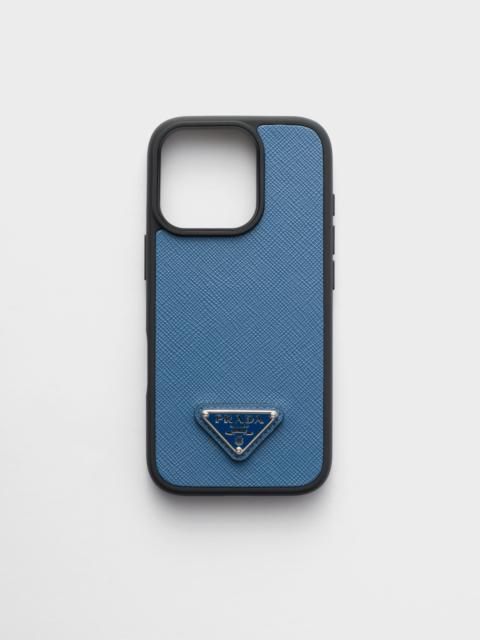Prada Saffiano leather case for iPhone 16 Pro