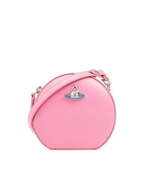 Orb-plaque cross body bag