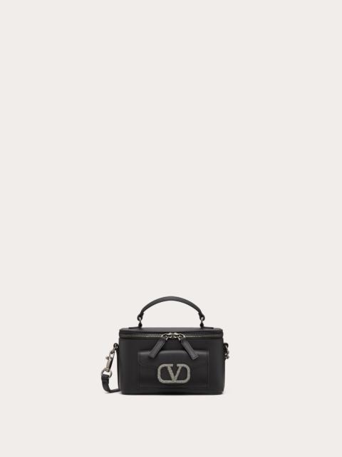 Valentino MINI VALENTINO GARAVANI LOCÒ CALFSKIN HANDBAG WITH