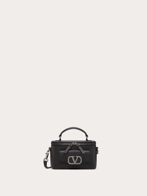 MINI VALENTINO GARAVANI LOCÒ CALFSKIN HANDBAG WITH JEWEL LOGO