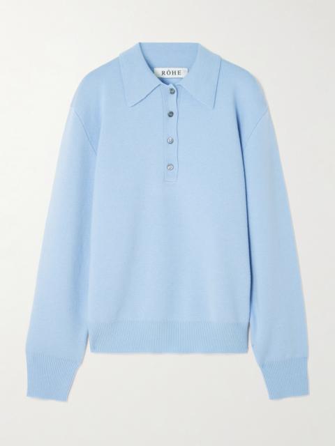 RÓHE Wool And Cashmere-blend Polo Shirt