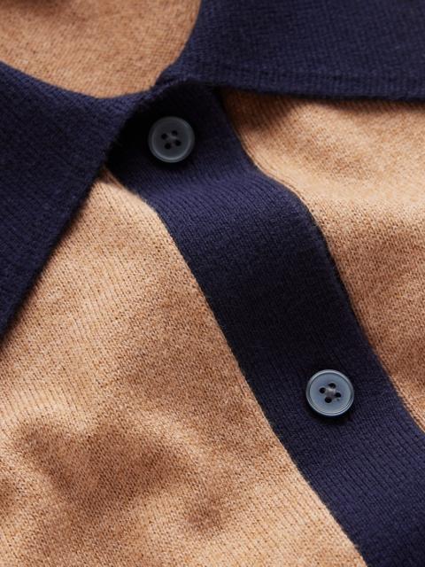 BODEN Jessica Knitted Shirt Dress-Fall Leaf/ Evening Blue