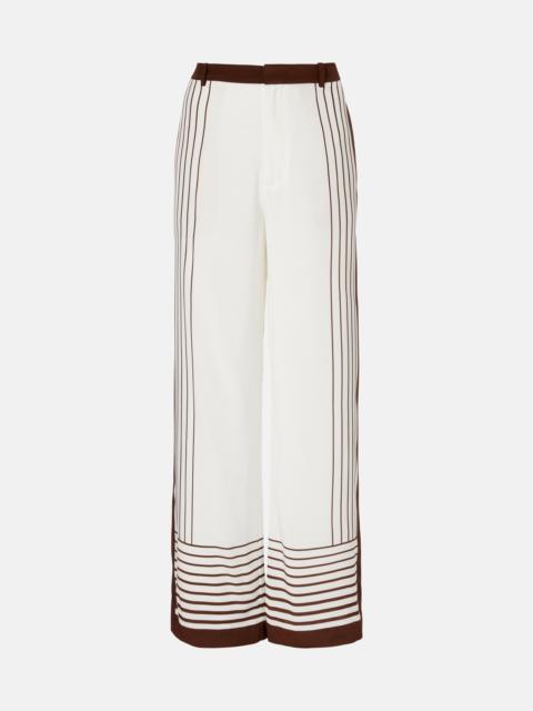 SIR. Destino striped silk wide-leg pants