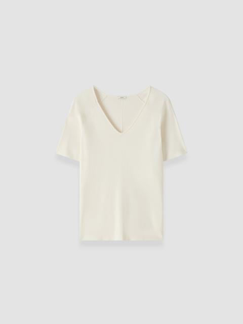 JOSEPH Elly Silk Stretch V Neck Top