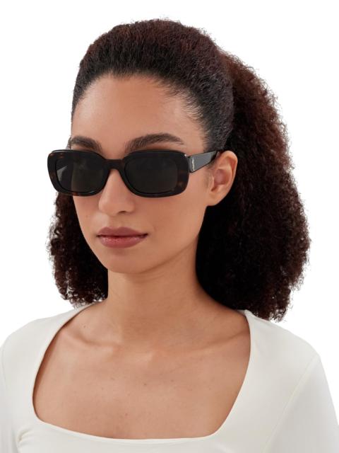 SAINT LAURENT Women's Color Animation 53MM Rectangular Sunglasses - Havana Black