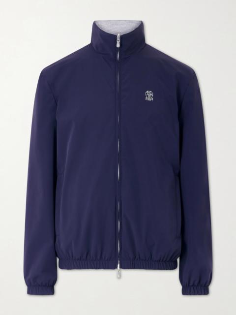 Brunello Cucinelli Logo-Embroidered Shell Blouson Jacket