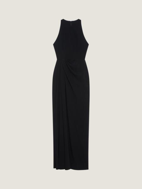 Givenchy DRAPED HALTERNECK EVENING DRESS IN CREPE CADY