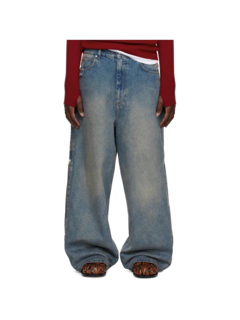 LU'U DAN Blue Side Zip Jeans