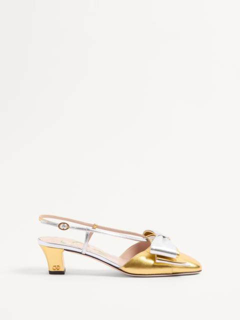 BOWOW SLINGBACK PUMPS IN LAMINATED NAPPA 45MM
