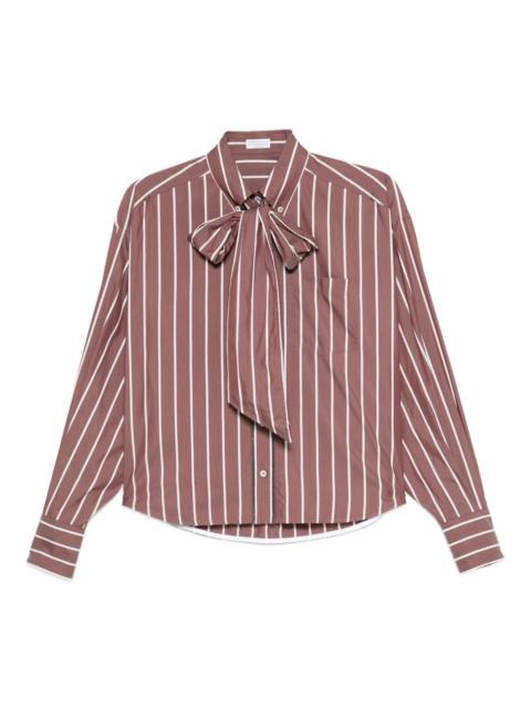 Brunello Cucinelli striped bow top