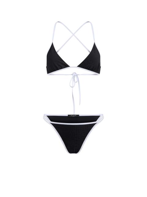 Balmain Monogram lycra swimsuit