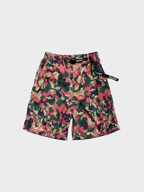 Kapital FAST-DRY TAFFETA PEACE CAMO EASY SHORTS - COLORFUL