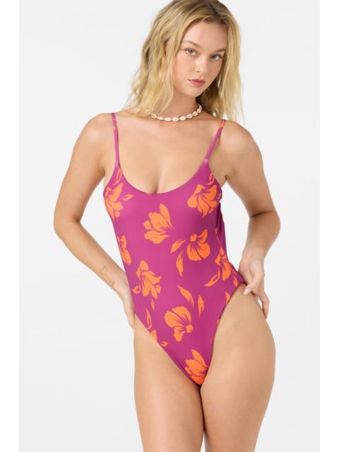 O'Neill Avery Painted Floral Marine One-Piece