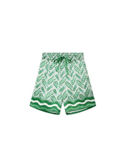 CASABLANCA Ping Pong Monogram Silk Shorts