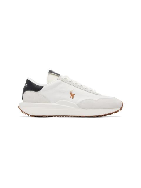 Polo Ralph Lauren White Train 89 Suede & Mesh Sneakers
