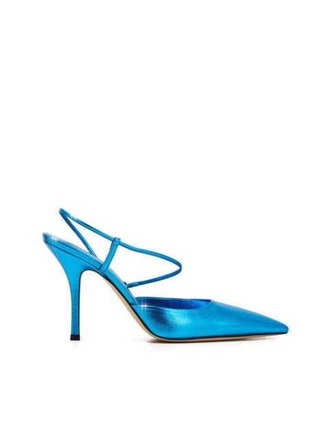 PARIS TEXAS 95mm Anita pointed leather pumps