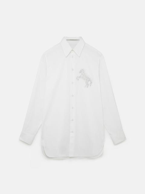 Horse Crystal Embroidery Shirt
