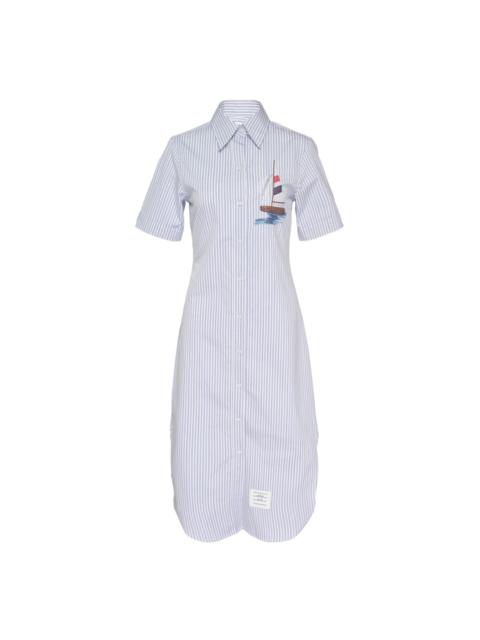Thom Browne Classic Short Sleeve Shirt Dress