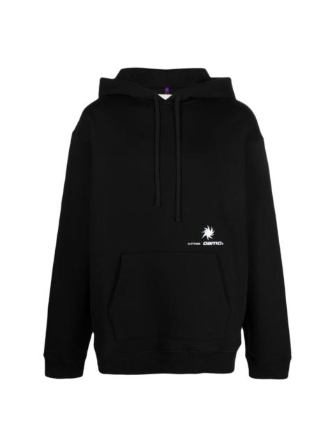 logo-print drawstring hoodie