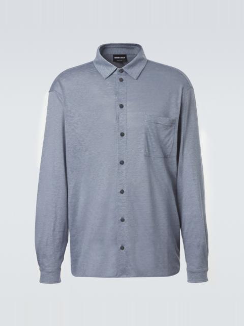 GIORGIO ARMANI Linen jersey shirt