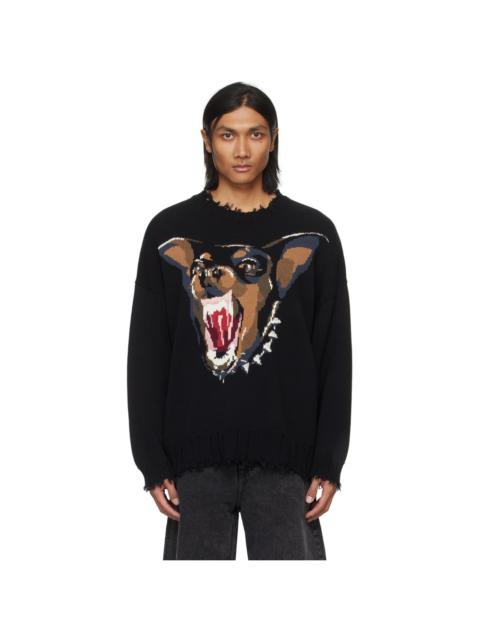 R13 Black Angry Chihuahua Sweater