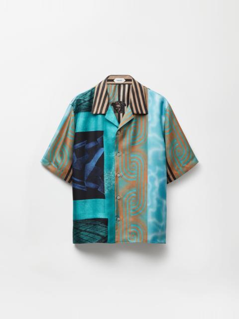 VERSACE Printed Silk Twill Shirt